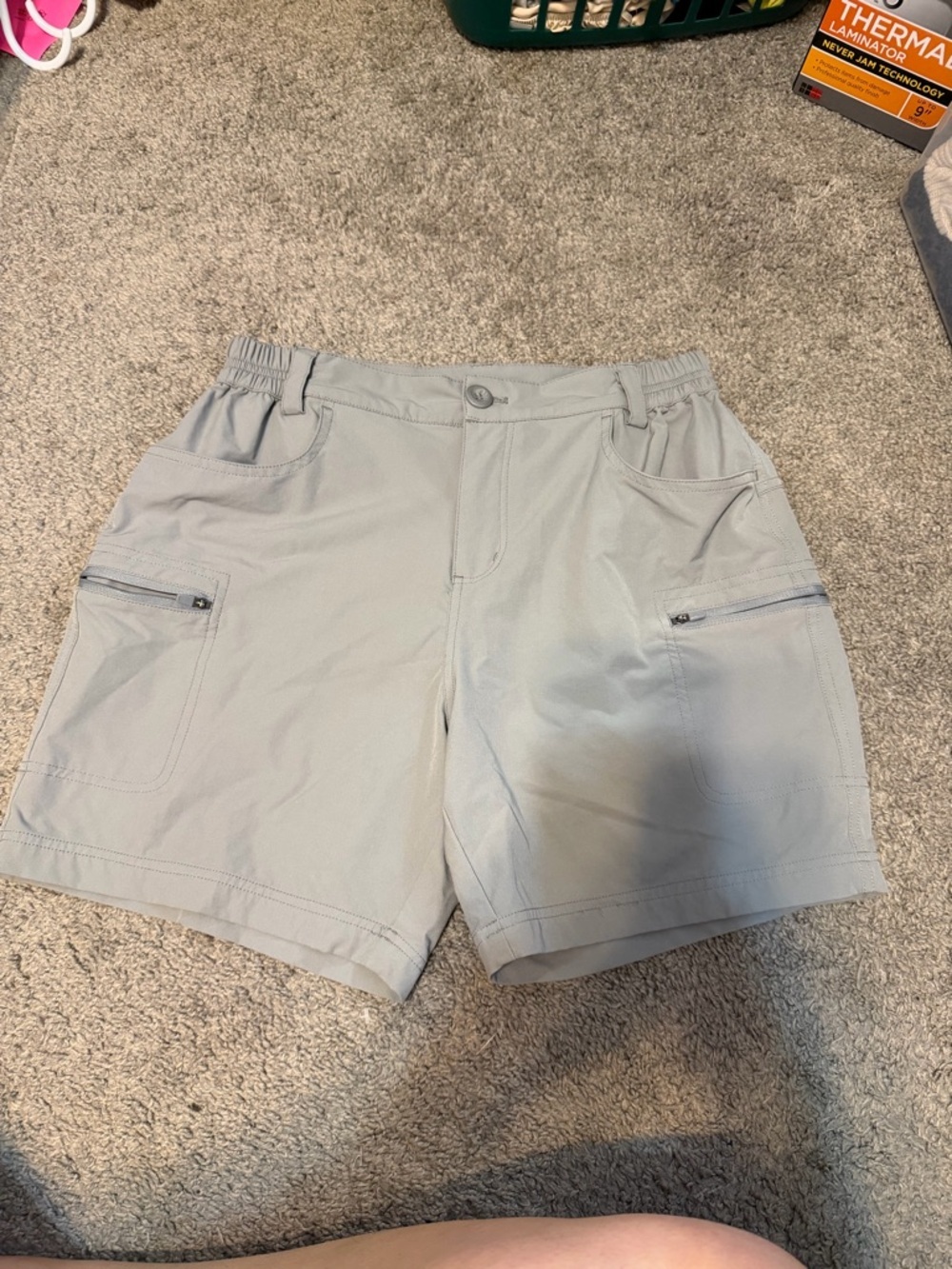 Women's Athletic Utility Shorts - Light Gray